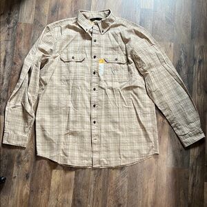 Carhartt Tan Casual Button Down Shirt